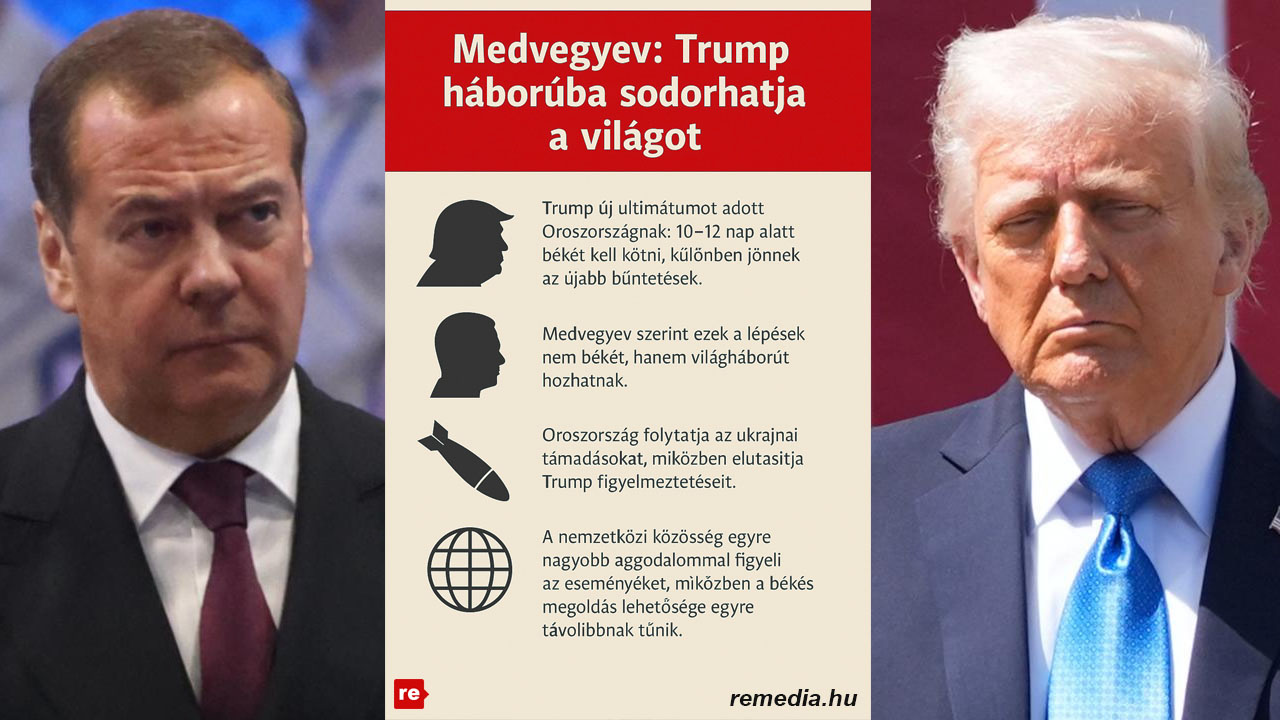 dmitrij medvegyev donald trump haboru vilaghaboru